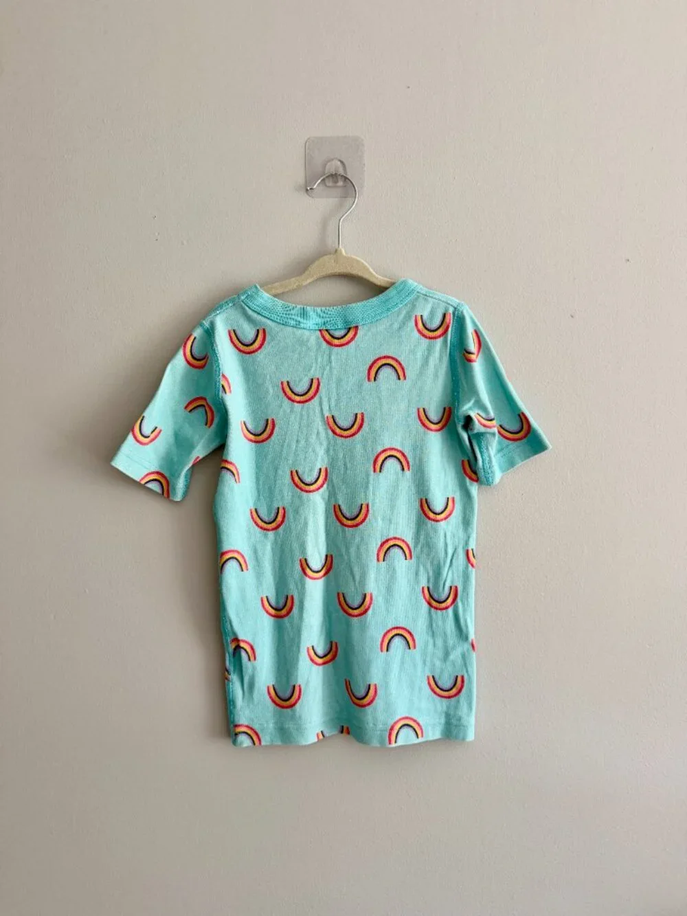 Hanna Andersson Organic Cotton Rainbow Short Sleeve Pajama Set Size 6-7